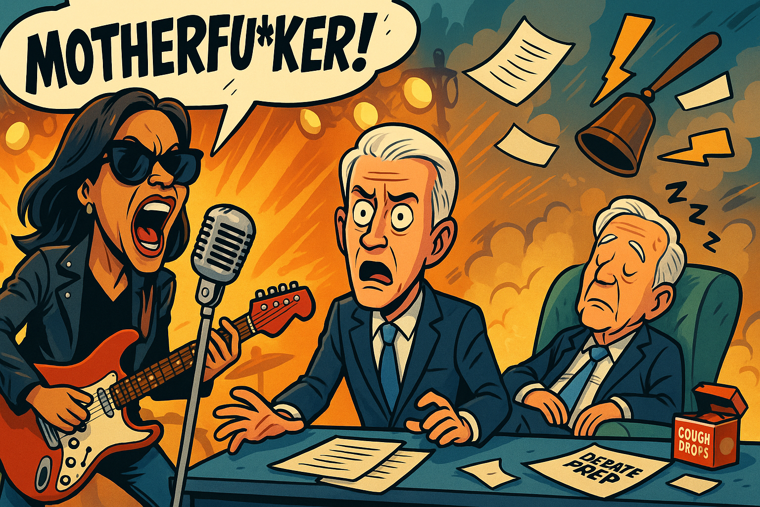 Kamala Shreds, Cooper Freaks, Biden Snoozes – Hilarious Cartoon Rock Anthem – Motherfuckin’ Cooper Blues